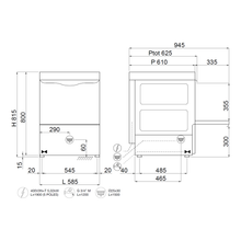 Charger l'image dans la galerie, KRUPPS - C537T-BT - Lave-vaisselle sous-comptoir professionnel - Panier 50x50cm - 5,92Kw - eco vert - Best-seller