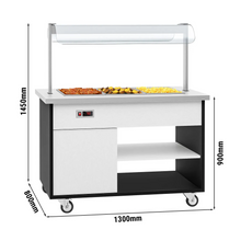 Load image into Gallery viewer, Comptoir buffet bain-marie - +30 ~ +90 °C - 3x GN 1/1