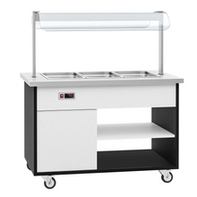 Load image into Gallery viewer, Comptoir buffet bain-marie - +30 ~ +90 °C - 3x GN 1/1