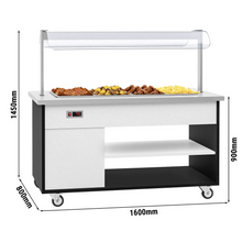 Load image into Gallery viewer, Comptoir buffet bain-marie - +30 ~ +90 °C - 4x GN 1/1