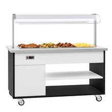 Load image into Gallery viewer, Comptoir buffet bain-marie - +30 ~ +90 °C - 4x GN 1/1