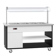 Load image into Gallery viewer, Comptoir buffet bain-marie - +30 ~ +90 °C - 4x GN 1/1