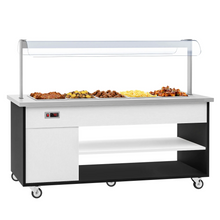Load image into Gallery viewer, Comptoir buffet bain-marie - +30 ~ +90 °C - 5x GN 1/1