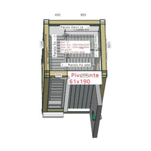 Charger l'image dans la galerie, Chambre froide négative -18°C/-20°C avec groupe de refroidissement sac à dos - 1,43 x 1,43 m - hauteur: 2,23 m - 3,01 m³ - Avec étagères et rideau à lanières