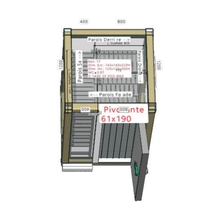 Charger l'image dans la galerie, Chambre froide positive +2°C/+8°C avec groupe de refroidissement sac à dos - 1,43 x 1,43 m - hauteur: 2,23 m - 3,07 m³ - Avec étagères