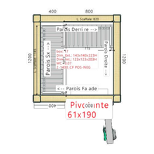 Charger l'image dans la galerie, Chambre froide positive +2°C/+8°C avec groupe de refroidissement sac à dos - 1,43 x 1,43 m - hauteur: 2,23 m - 3,07 m³ - Avec étagères