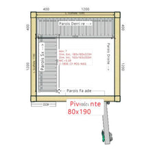 Charger l'image dans la galerie, Chambre froide négative -18°C/-20°C avec groupe de refroidissement sac à dos - 1,83 x 1,83 m - hauteur: 2,23 m - 5,39 m³ - Avec étagères et rideau à lanières