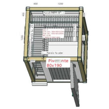 Charger l'image dans la galerie, Chambre froide négative -18°C/-20°C avec groupe de refroidissement sac à dos - 1,83 x 1,83 m - hauteur: 2,23 m - 5,39 m³ - Avec étagères et rideau à lanières