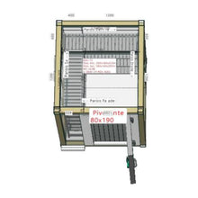 Charger l'image dans la galerie, Chambre froide négative -18°C/-20°C avec groupe de refroidissement sac à dos - 1,83 x 2,03 m - hauteur: 2,23 m - 6,06 m³ - Avec étagères et rideau à lanières