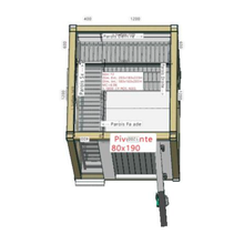 Charger l'image dans la galerie, Chambre froide positive +2°C/+8°C avec groupe de refroidissement sac à dos - 1,83 x 2,03 m - hauteur: 2,23 m - 6,06 m³ - Avec étagères
