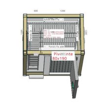 Charger l'image dans la galerie, Chambre froide positive +2°C/+8°C avec groupe de refroidissement sac à dos - 2,03 x 1,43 m - hauteur: 2,23 m - 4,57 m³ - Avec étagères