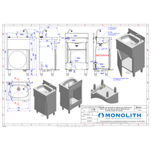 Charger l'image dans la galerie, MONOLITH - ARES061 - Station lave-mains - commande au pied (eau chaude et eau froide) - Robinetterie professionnelle