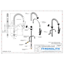 Charger l'image dans la galerie, MONOLITH - ERAMINI192K - Robinetterie professionnelle - Mini douchette mitigeur gastropro avec un robinet un trou