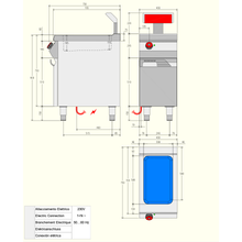 Charger l'image dans la galerie, DESCO - Réchaud électrique, silo frites type bain-marie - 1 Kw - Chauffe-snack