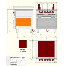 Charger l'image dans la galerie, DESCO - Plaque de mijotage sur four électrique GN 2/1 - 12 + 5,5 Kw