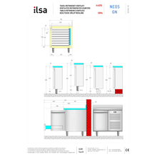Charger l'image dans la galerie, ILSA - Table réfrigérée négative avec 4 portes GN 1/1 -18°C/-22°C
