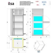 Charger l'image dans la galerie, ILSA - Table réfrigérée négative avec 3 portes GN 1/1 -18°C/-22°C