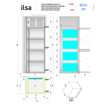 Charger l'image dans la galerie, ILSA - Table réfrigérée positive -2°C/+8°C - avec 4 portes GN 1/1