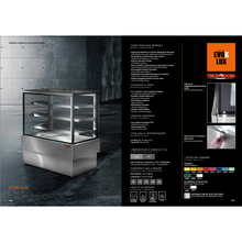 Charger l&#39;image dans la galerie, TECNODOM - EVOK120 - comptoir de pâtisserie / Vitrine réfrigérée - 3 étagères (LED)
