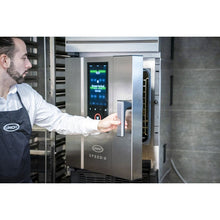 Cargue la imagen en la galería, UNOX - SPEED-X™ Digital.ID™ - Fours mixtes professionnels à cuisson accélérée - 5 x GN 2/3 VISION - combisteamer - four ultra rapide
