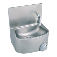 Charger l'image dans la galerie, MONOLITH - ARES055 - Lave-mains avec robinet mitigeur, commande genou et rebord arrière (eau chaude et froide) - Robinetterie professionnelle