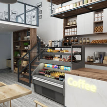 Load image into Gallery viewer, COMBI FRIGO 1300 - Vitrine réfrigérée self-service/comptoir de pâtisserie/frigo mural à boissons -