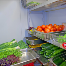 Charger l'image dans la galerie, Chambre froide positive +2°C/+8°C avec groupe de refroidissement sac à dos - 1,23 x 1,23 m - hauteur: 2,23 m - 2,15 m³ - Avec étagères