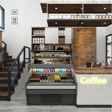 Load image into Gallery viewer, COMBI FRIGO 1300 - Vitrine réfrigérée self-service/comptoir de pâtisserie/frigo mural à boissons -