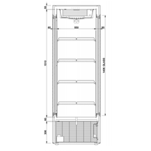 Charger l'image dans la galerie, GLEE - Frigo mural à boissons (vins) vitré sur les côtés - Glee Glass Winery - 280 Litres - Full Black
