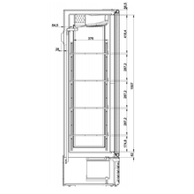 Charger l'image dans la galerie, GLEE - Frigo mural à boissons (vins) vitré sur les côtés - Glee Glass Winery - 280 Litres - Full Black