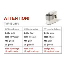 Carica l'immagine nel visualizzatore di Gallery, <transcy>Impastatrice 15 Litri con testa fissa / 10 kg - 230 Volt</transcy>
