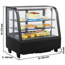 Load image into Gallery viewer, DELI-COOL I - Vitrine réfrigérée table - 100 litres - Noir