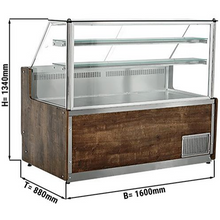 Carica l'immagine nel visualizzatore di Gallery, UNDERWOOD - Vitrine réfrigérée 1,6 m - granit noir