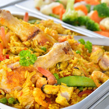 Load image into Gallery viewer, Buffet bain-marie avec couvercle et vitre de protection - Électrique - avec 5 bacs GN ½