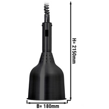Load image into Gallery viewer, Chauffe-snack / Lampe chauffante - Ø 180 mm - noir