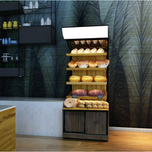 Charger l'image dans la galerie, Comptoir à pain neutre / Étagère à pain - 0,9 x 0,7 m - avec 4 étagères - éclairage inclus
