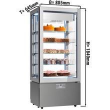 Charger l'image dans la galerie, SAGI - Vitrine panoramique de congélation -25°C/+5°C - 457 litres - avec 5 étagères en verre - Argenté