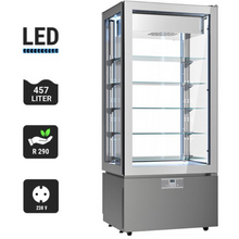 Charger l'image dans la galerie, SAGI - Vitrine panoramique de congélation -25°C/+5°C - 457 litres - avec 5 étagères en verre - Argenté