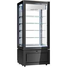 Charger l'image dans la galerie, SAGI - Vitrine panoramique de congélation -22°C/+5°C - 457 litres - avec 5 étagères en verre - Noir