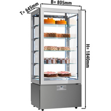 Lade das Bild in den Galerie-Viewer, <transcy>Panorama-Vitrine - 400 Liter - Schwarz</transcy>