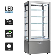 Lade das Bild in den Galerie-Viewer, <transcy>Panorama-Vitrine - 400 Liter - Schwarz</transcy>