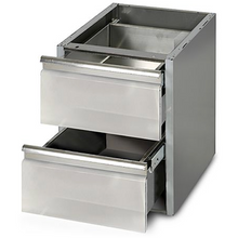 Carica l'immagine nel visualizzatore di Gallery, Tiroirs pour table en inox 0,4 m PREMIUM - 2 tiroirs pour tables de travail 700 profonde