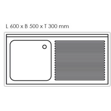 Charger l'image dans la galerie, KRUPPS - Table de plonge pour lave-vaisselle ou lave-verres sous-comptoir - Bac à gauche - 1,4 m