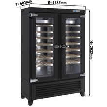 Charger l'image dans la galerie, Cave à vin de 640 litres - Noir- avec 2 portes verre