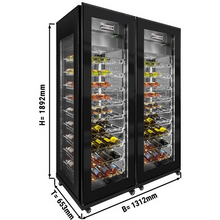 Cargue la imagen en la galería, Cave à vins en 2 pièces noirs - 2x 400 Litres
