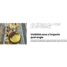 Cargue la imagen en la galería, SAGI - Vitrine de pâtisserie panoramique double de réfrigération verticale +2°C/+10°C - Argenté
