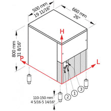 Charger l'image dans la galerie, BREMA - GB 902 W HC - Machine à glaçons - 113Kg/24h - Glace pillée