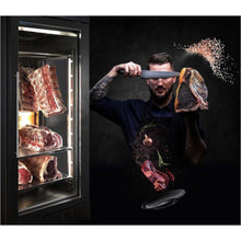 Load image into Gallery viewer, Cave de maturation à viande - 0,92 m - avec 2 portes vitrées - noire