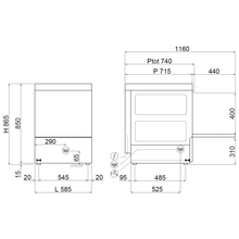 Load image into Gallery viewer, KRUPPS - C640-BT - Lave-vaisselle sous-comptoir professionnel - Panier 50x60cm - 6,52Kw - eco vert
