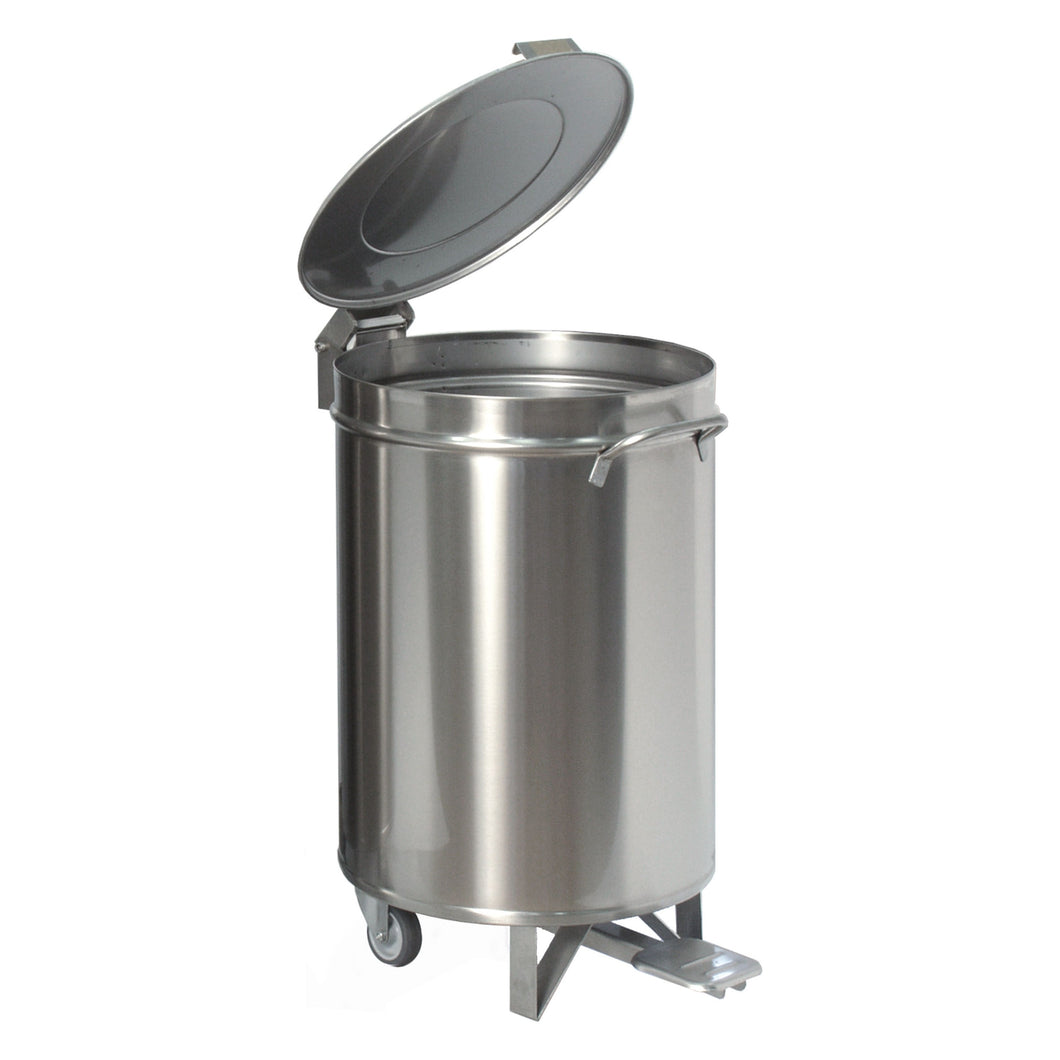 TRASH - Poubelle inox 90 litres avec pédale
